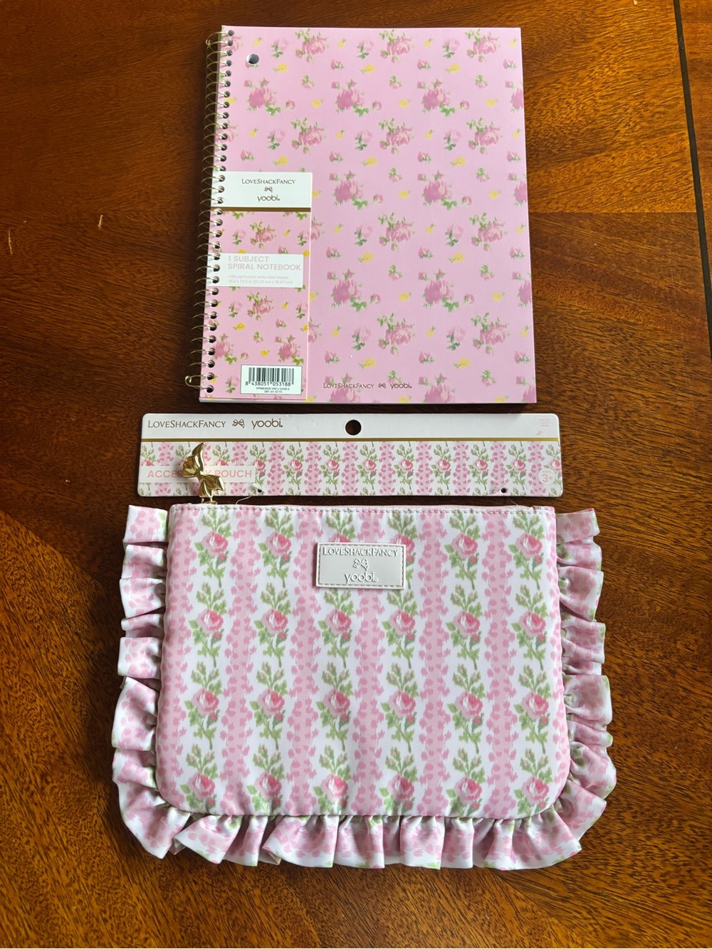 LoveShackFancy Pink Floral Spiral Notebook